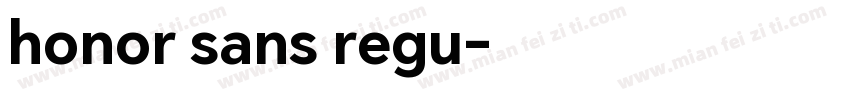 honor sans regu字体转换